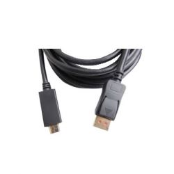 DisplayPort 1.4 to HDMI 2.0 Cable, ABS, Plug, Gold